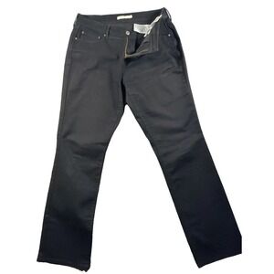 Womens 31 Levis 505 Straight Leg Jeans Black Stretch Denim Mid Rise Pants